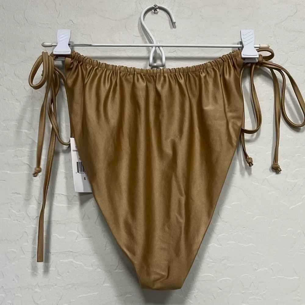 Good American gold bronze METALLIC HI-HI TANGA BOTTOM size 5 = 2XL